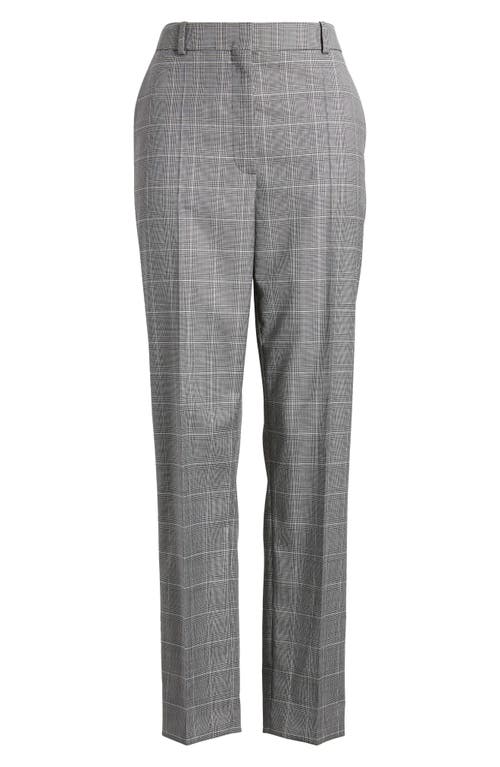 Hugo Boss Tamarina Wool Pants In Griffin Melange Glen Check