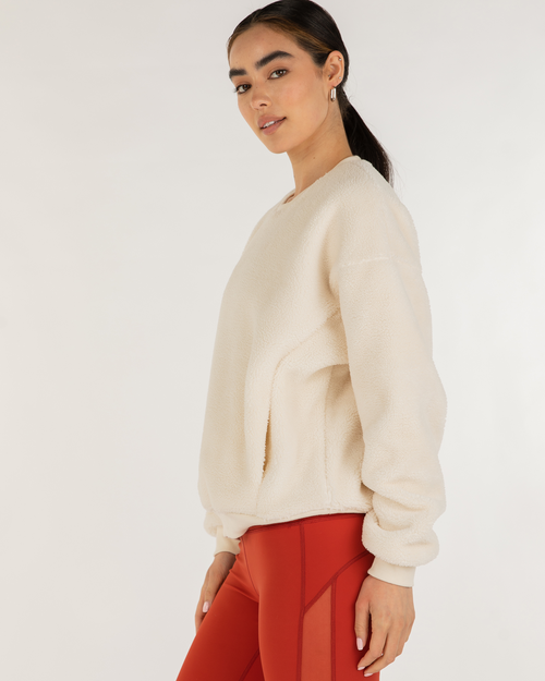 REBODY ACTIVE REBODY ACTIVE TEDDY MICRO FLEECE LINED SWEATSHIRT