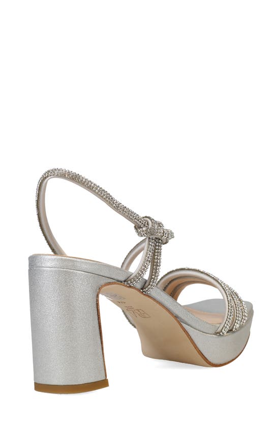 Shop Pelle Moda Darine Slingback Platform Sandal In Silver