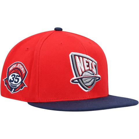 Men's Detroit Pistons Mitchell & Ness Red Core Side Snapback Hat