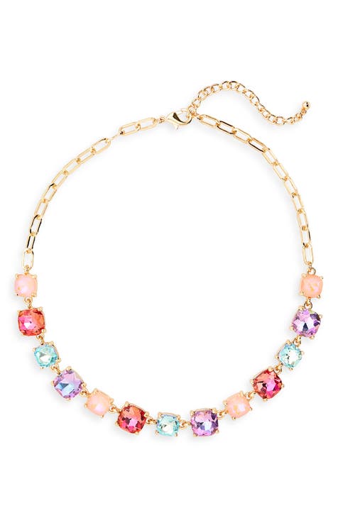 Multi Crystal Collar Necklace