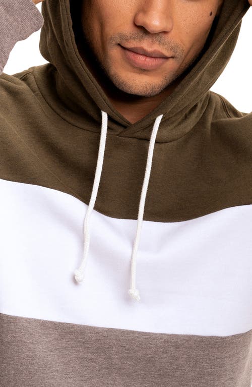 Shop Threads 4 Thought Romero Colorblock Linen Blend Hoodie In Heather Fortress/heather Grey