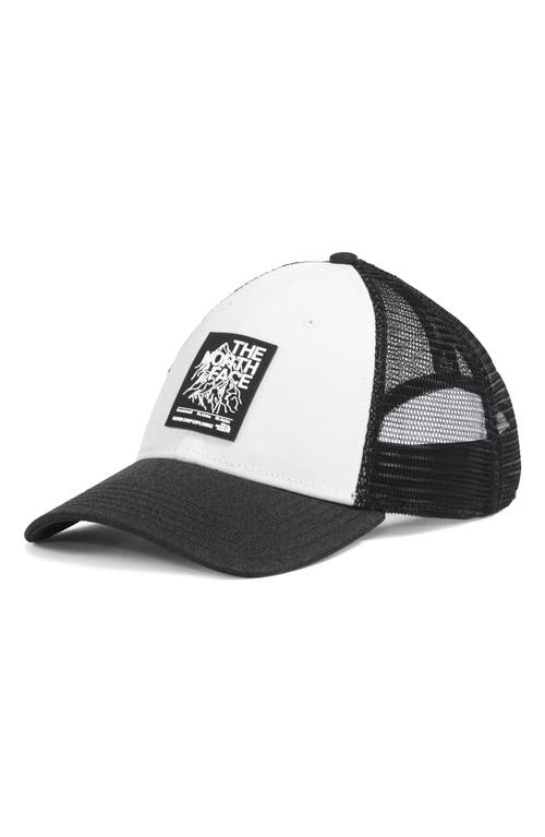 The North Face Mudder Recycled Polyester Trucker Hat in Tnf White/Tnf Black at Nordstrom