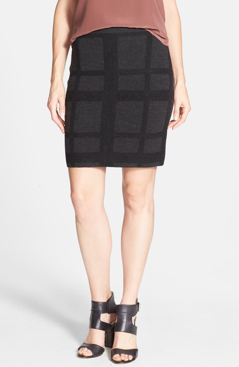 Eileen Fisher Plaid Felted Wool Knit Skirt (Online Only) | Nordstrom