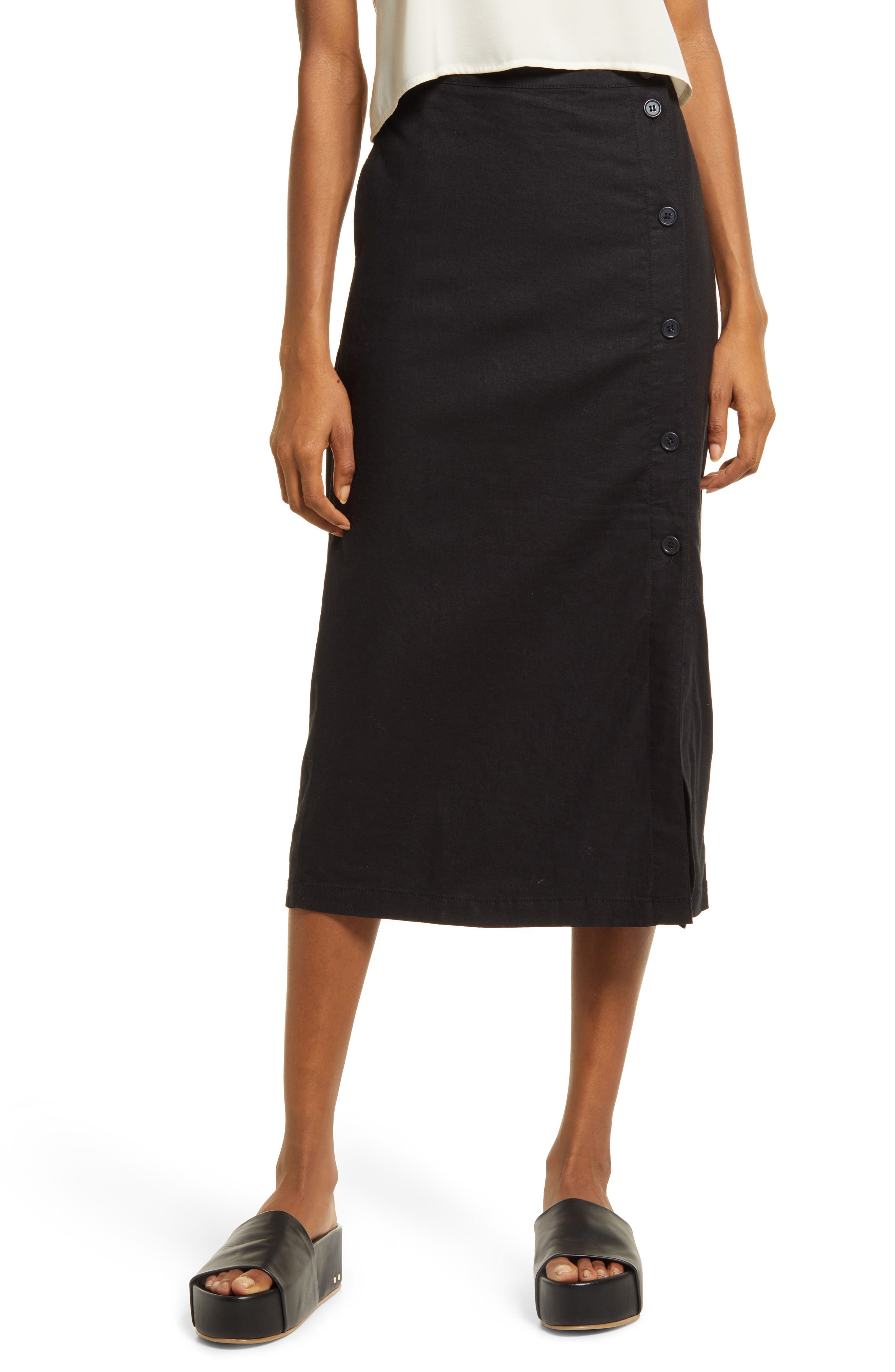 Womens Clothing Skirts Mid-length skirts Roseanna Synthetic Midi Skirt in Black 