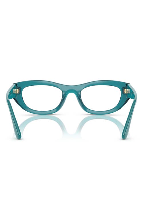 Vogue 49mm Oval Optical Glasses In Blue
