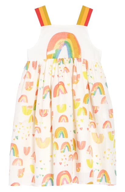 STELLA MCCARTNEY GIRL'S STELLA MCCARTNEY RAINBOW ORGANIC COTTON SUNDRESS,588709 SOK69