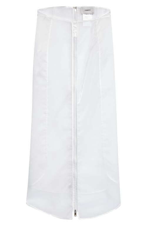 Shop Coperni Zip Front Sheer Organza Skirt In Clear