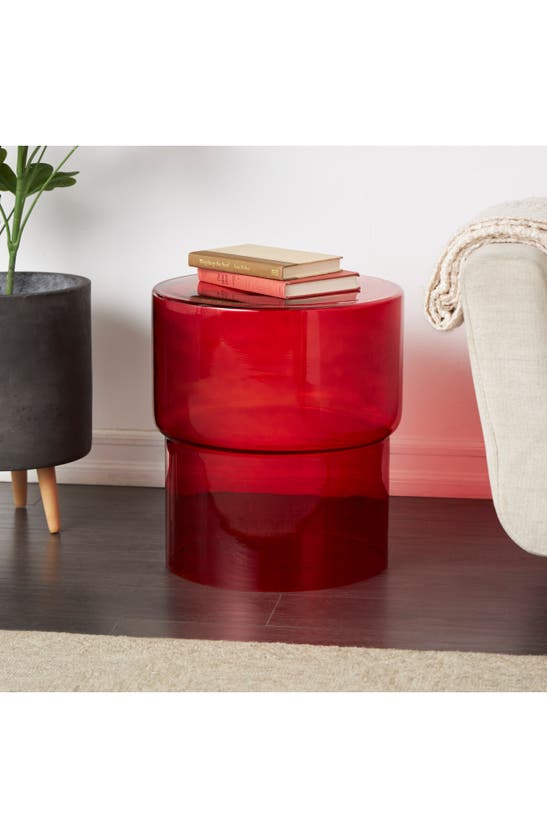 Shop Vivian Lune Home Red Glass Accent Table