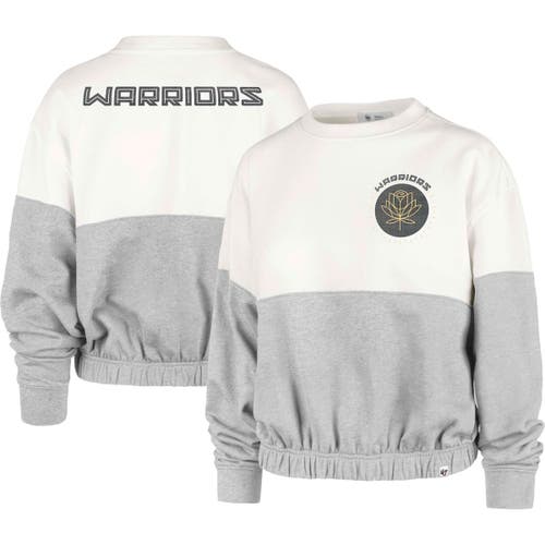 Women's '47 Cream Golden State Warriors 2022/23 City Edition Take Two Bonita Sweatshirt