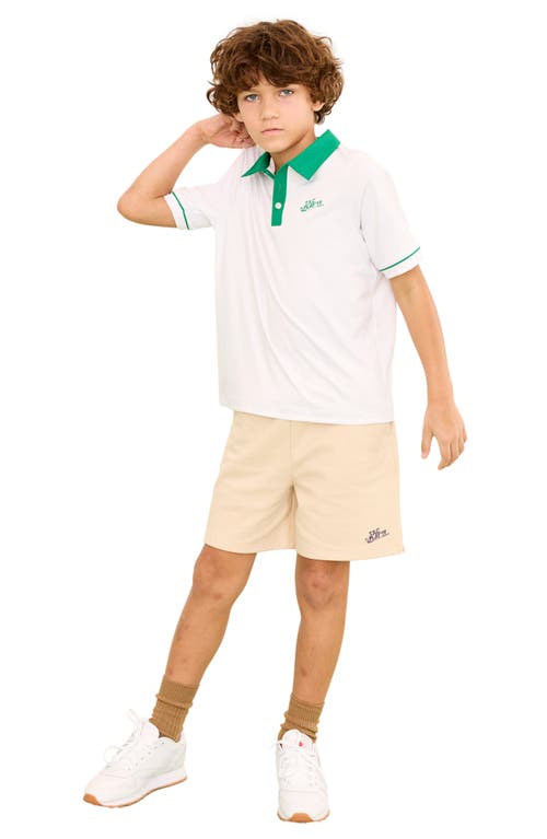 The Sunday Collective Kids' Knit Play Shorts In Khaki