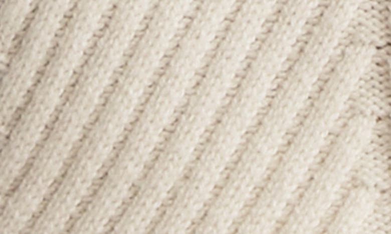 Reiss Martha Cable Stitch Wool Blend Mock Neck Sweater In Cream