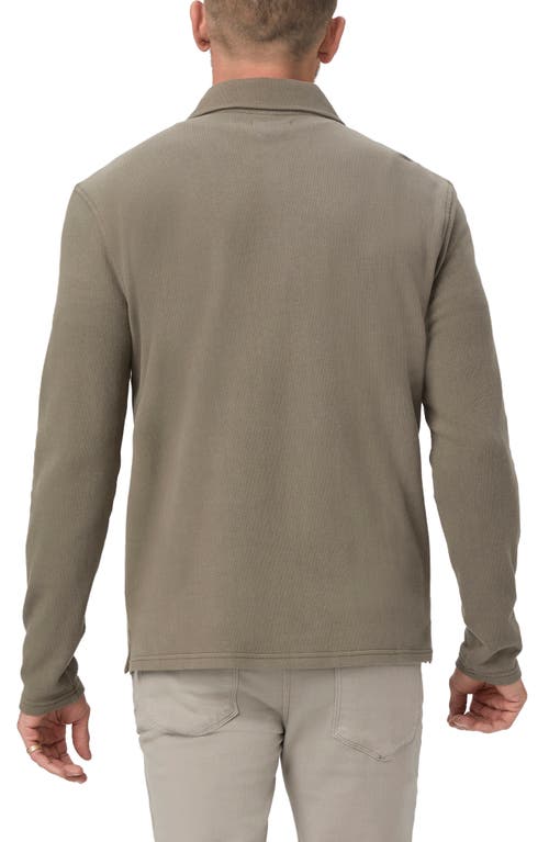 Shop Paige Hammond Long Sleeve Polo In Cedar Forest