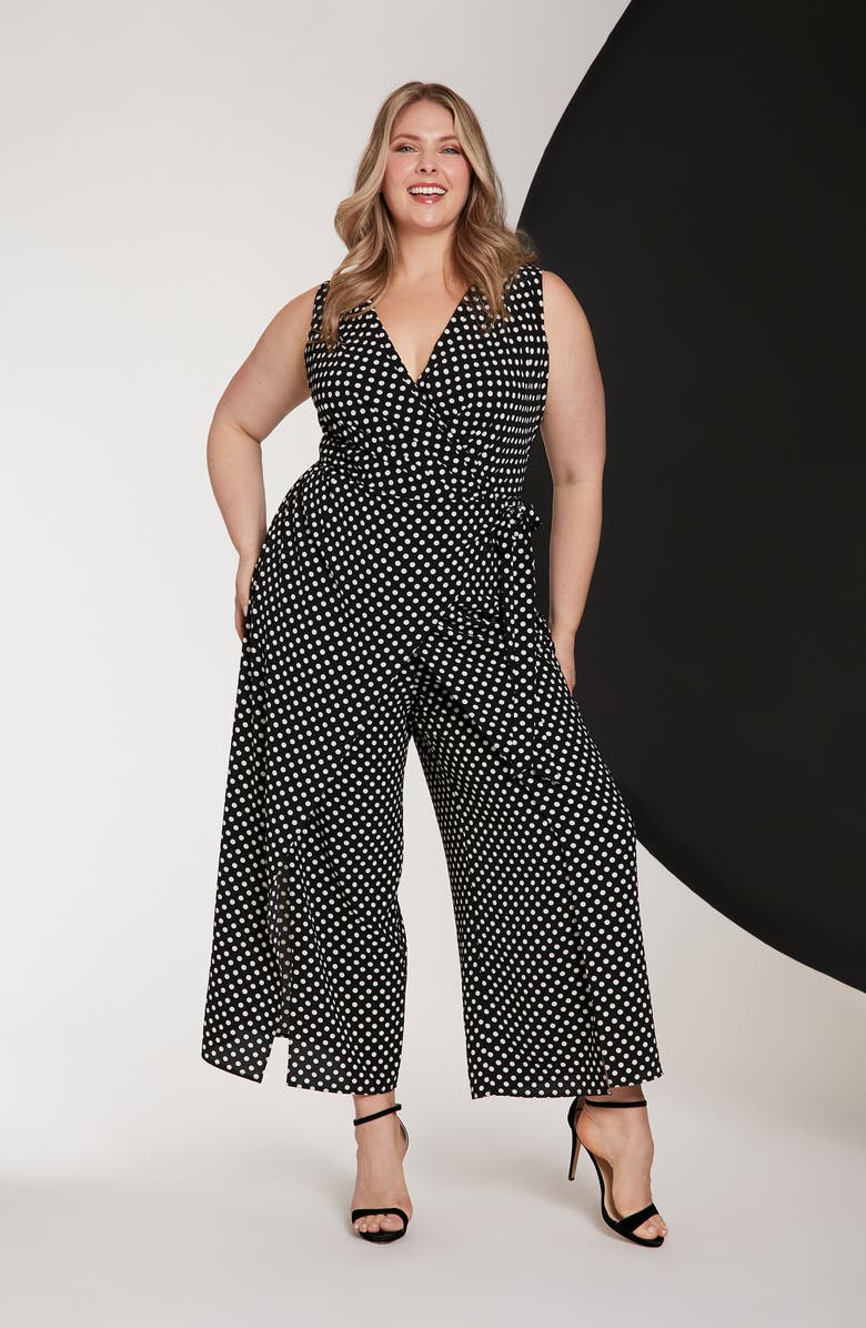 London Times Polka Dot Walk Through Jumpsuit | Nordstromrack