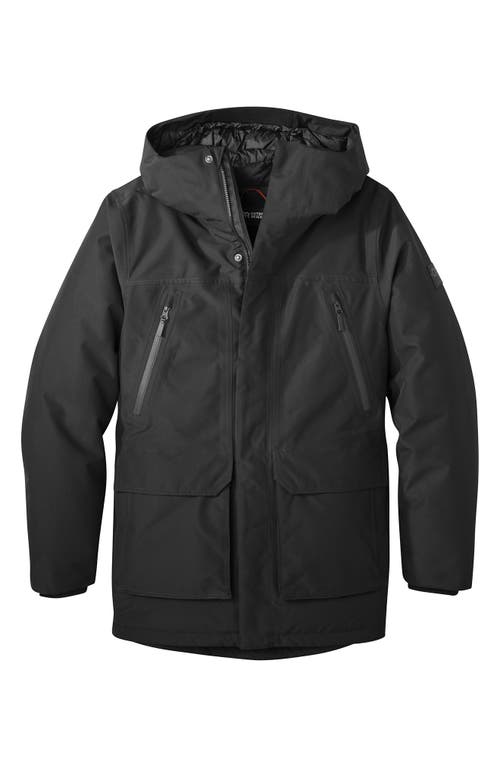 Shop Outdoor Research Stormcraft Waterproof 700 Fill Power Down Parka In Black