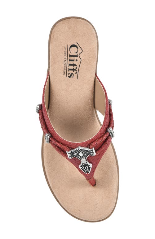 Cliffs By White Mountain Bailee Sandal In Red/woven