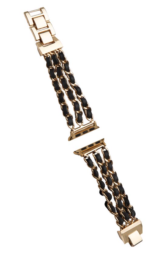 Saachi Braided Chain Apple Watch® Watchband In Black