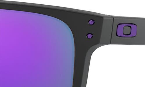 Oakley Holbrook Xl 59mm Polarized Sunglasses In Matte Black/prizm Violet