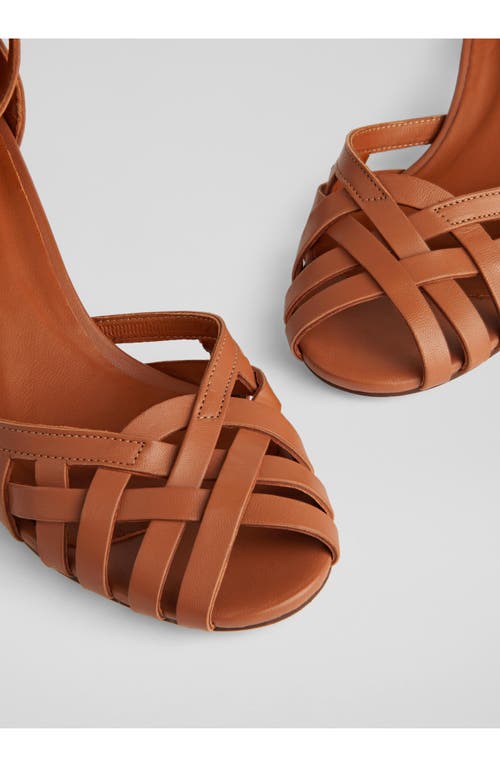 Lk Bennett Noemia Ankle Strap Sandal In Tan