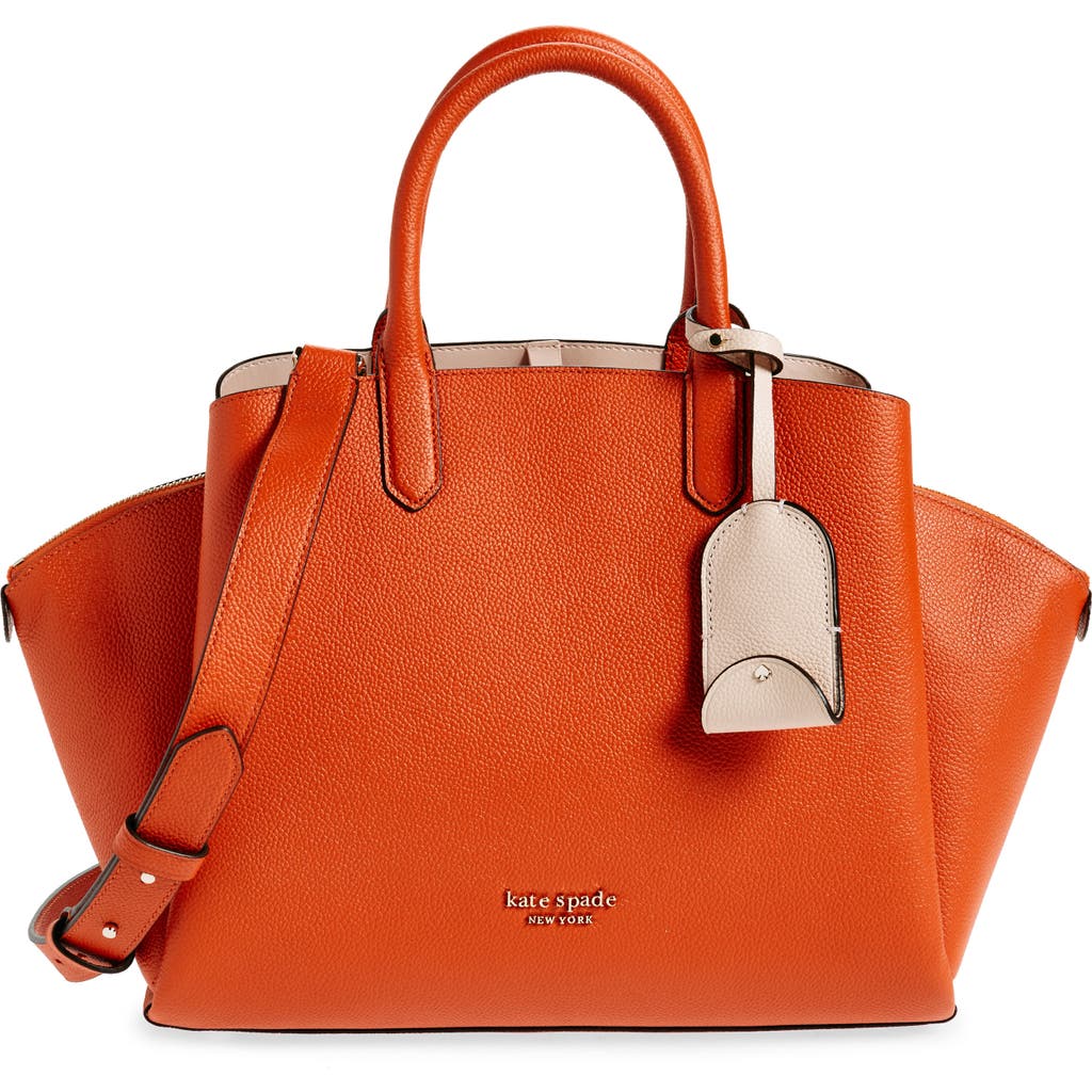 Kate Spade New York Avenue Medium Convertible Top-handle Bag In Orange