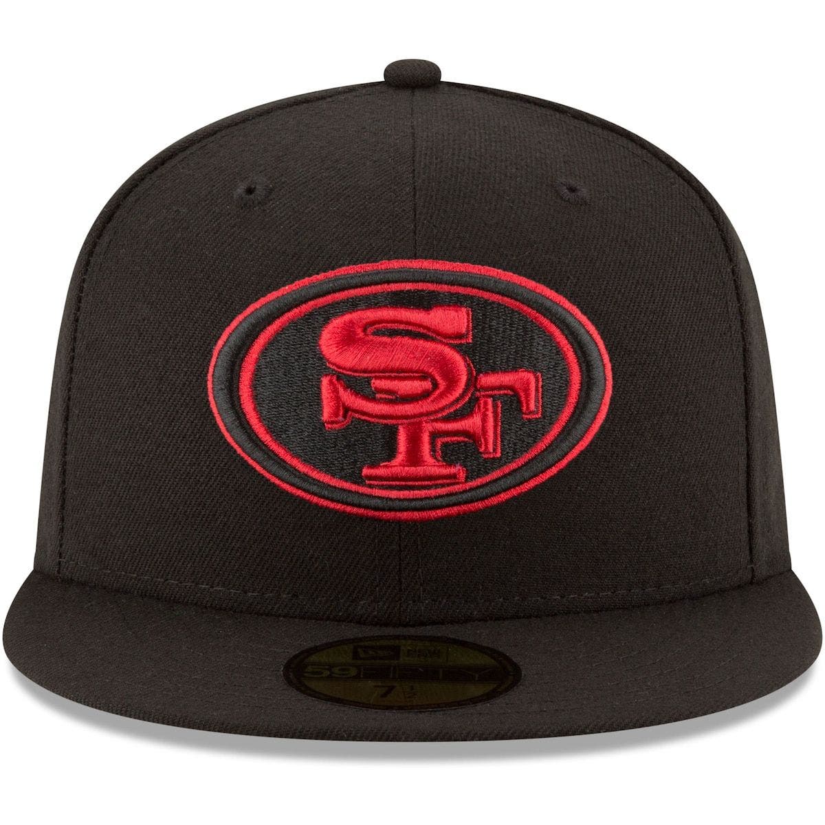 black 49ers fitted hat