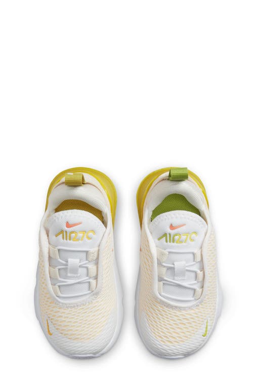 Shop Nike Kids' Air Max 270 Sneaker In White/crimson Bliss/yellow