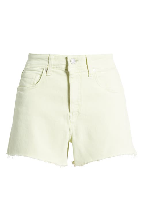 Mavi Jeans Rosie High Waist Cutoff Denim Shorts in Lime Sherbet