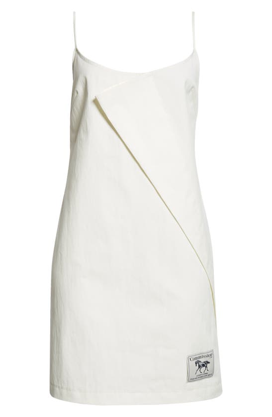 Shop Commission Creased Cotton & Nylon Mini Slipdress In White