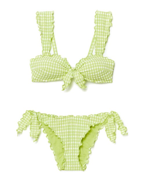 Adore Me Steph Swimwear Bikini Bottom In Plaid Green
