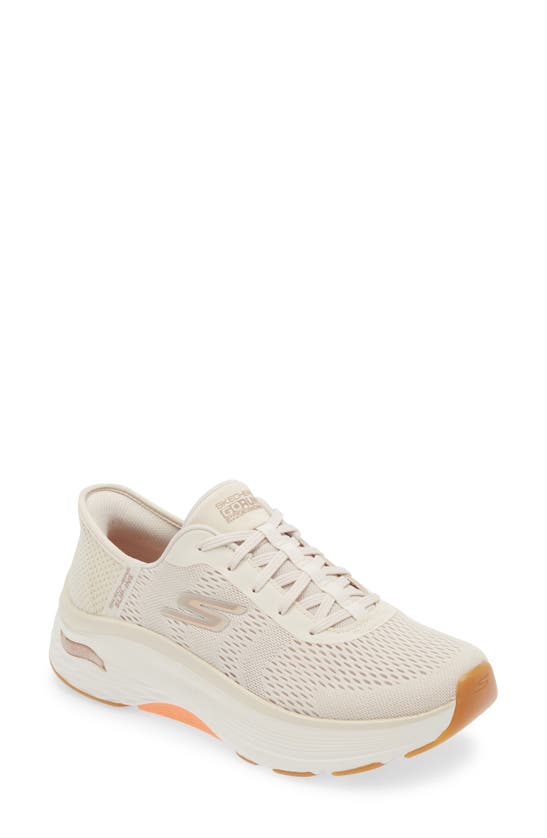 Shop Skechers Max Cushioning Arch Fit® Sneaker In Natural/ Peach