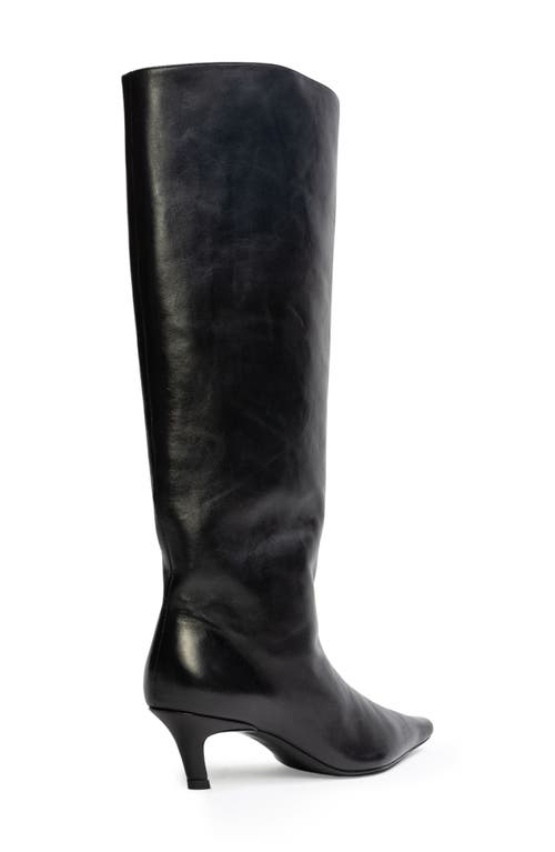 Black Suede Studio Stass Slouch Boot In Black