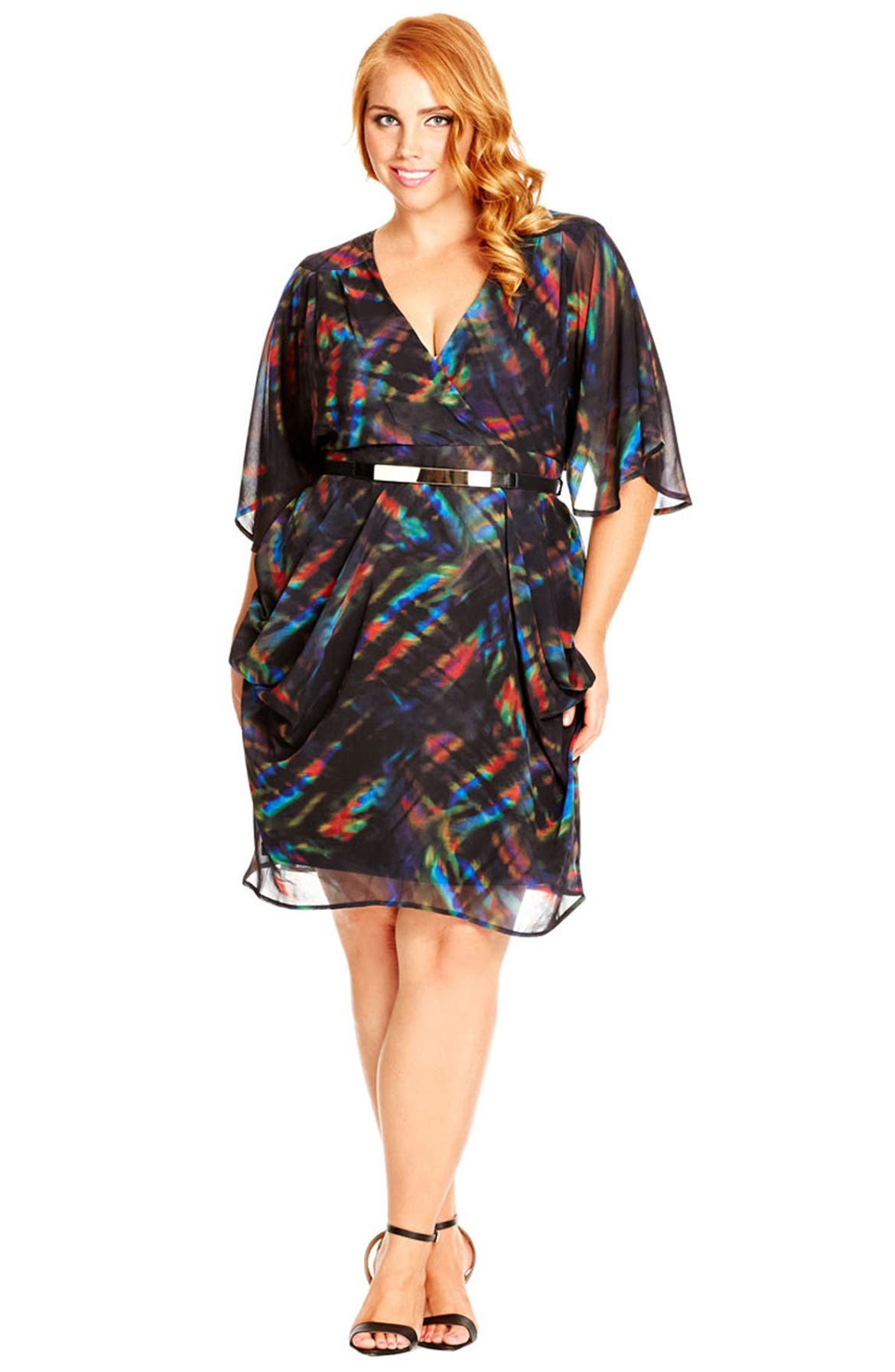 City Chic Print Faux Wrap Dress (Plus Size) | Nordstrom