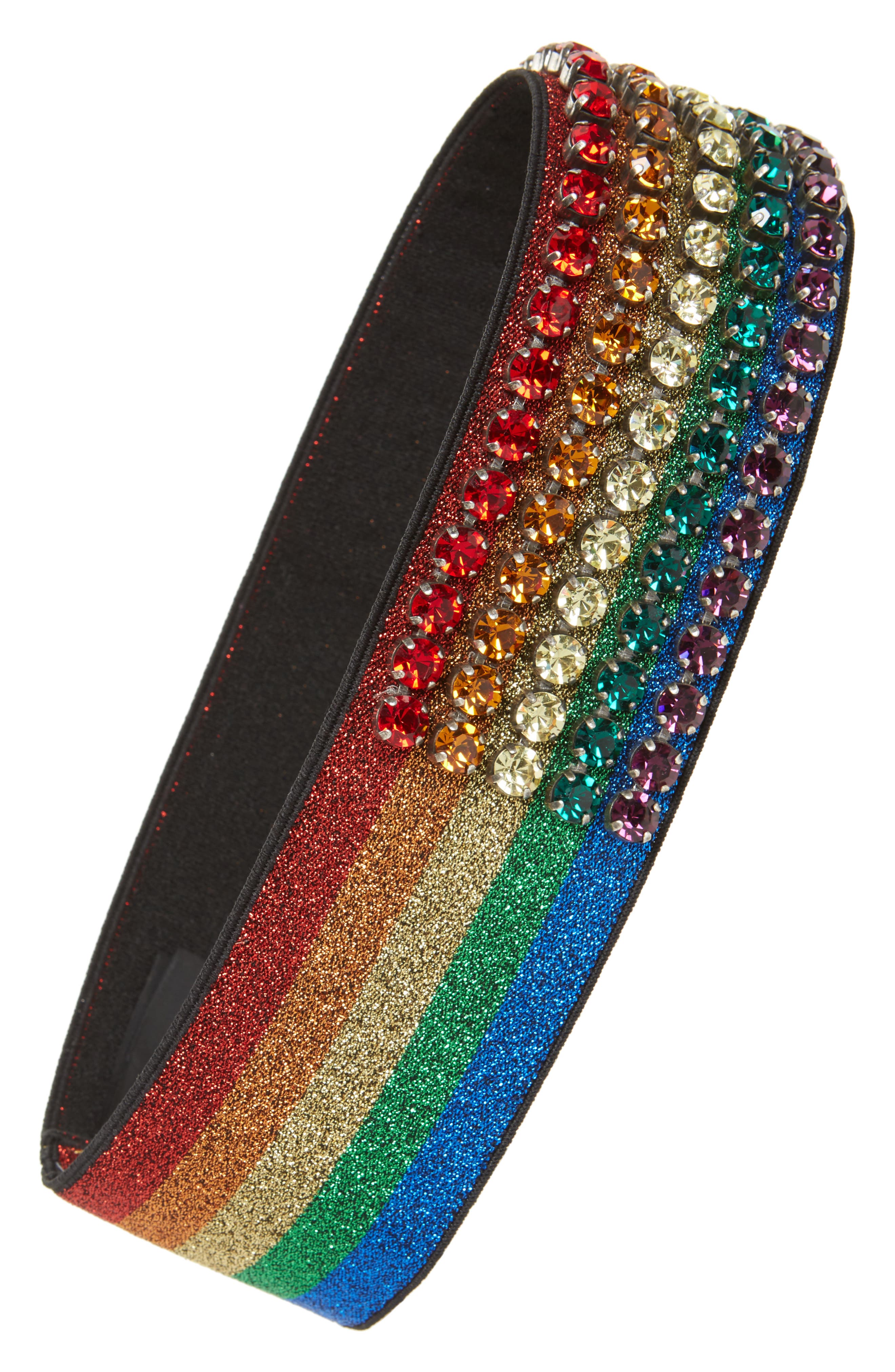 Gucci Webby Rainbow Crystal Headband 