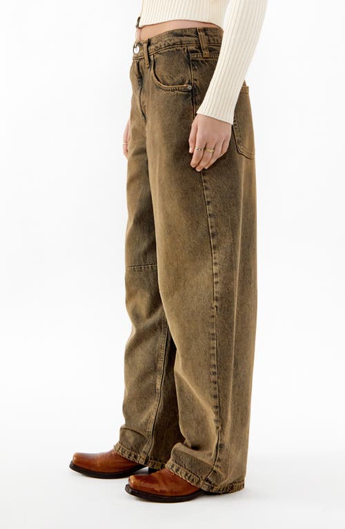 Shop Bdg Urban Outfitters Logan Tinted Barrel Jeans In Rust Tint