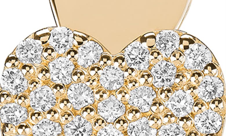Shop Lana Double Diamond Heart Drop Earrings In Yellow Gold
