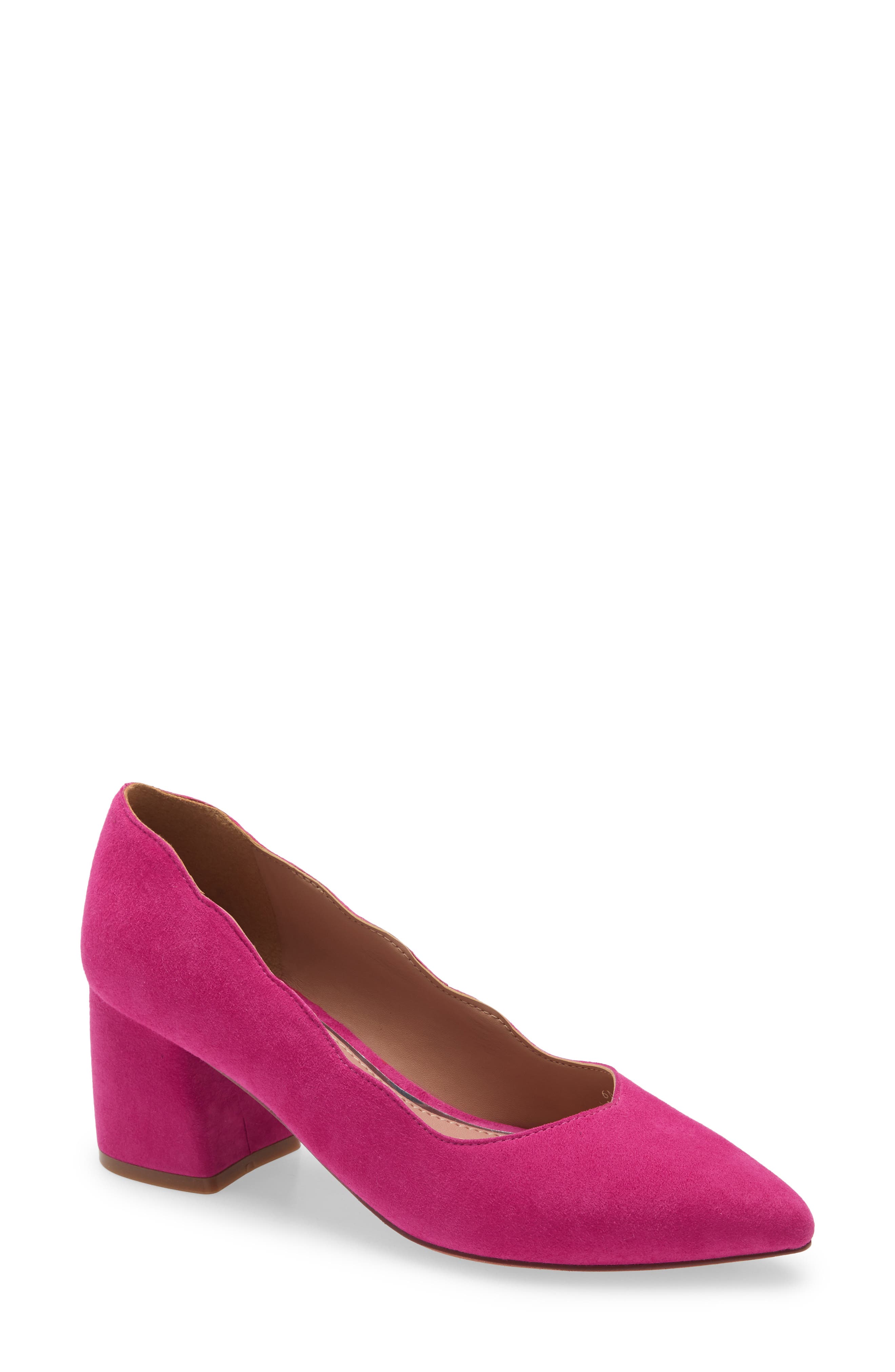 pink suede heels
