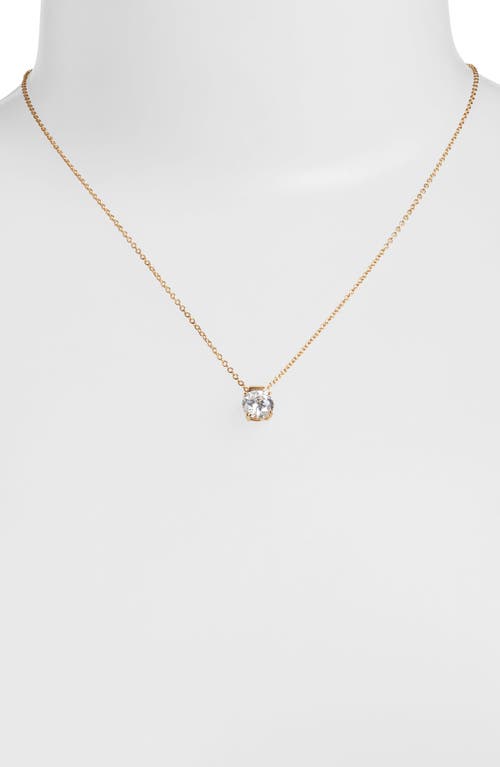 Shop Nordstrom Sterling Silver & Cubic Zirconia Pendant Necklace In 14k Gold Plated