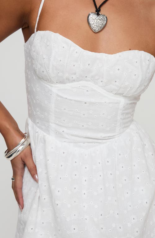PRINCESS POLLY PRINCESS POLLY MCKILAH EYELET COTTON MINIDRESS