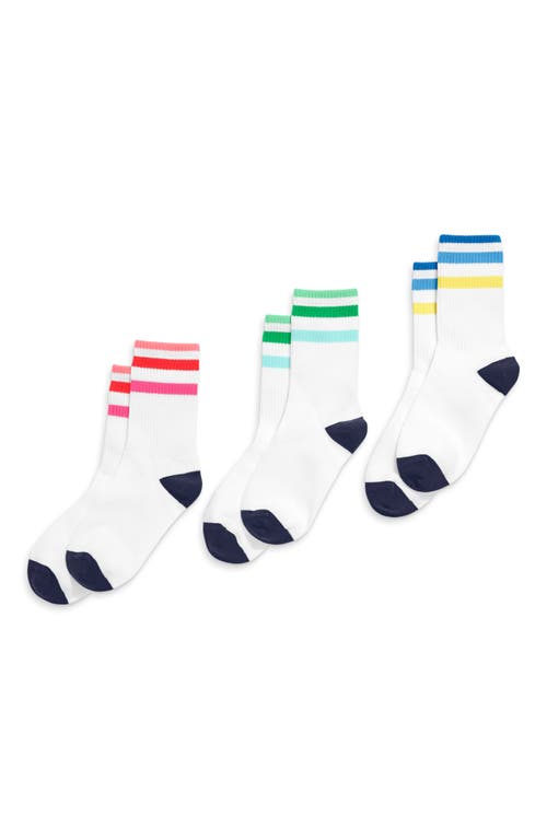 Shop Primary Athletic Sock 3-pack In Tonal Stripe Mix