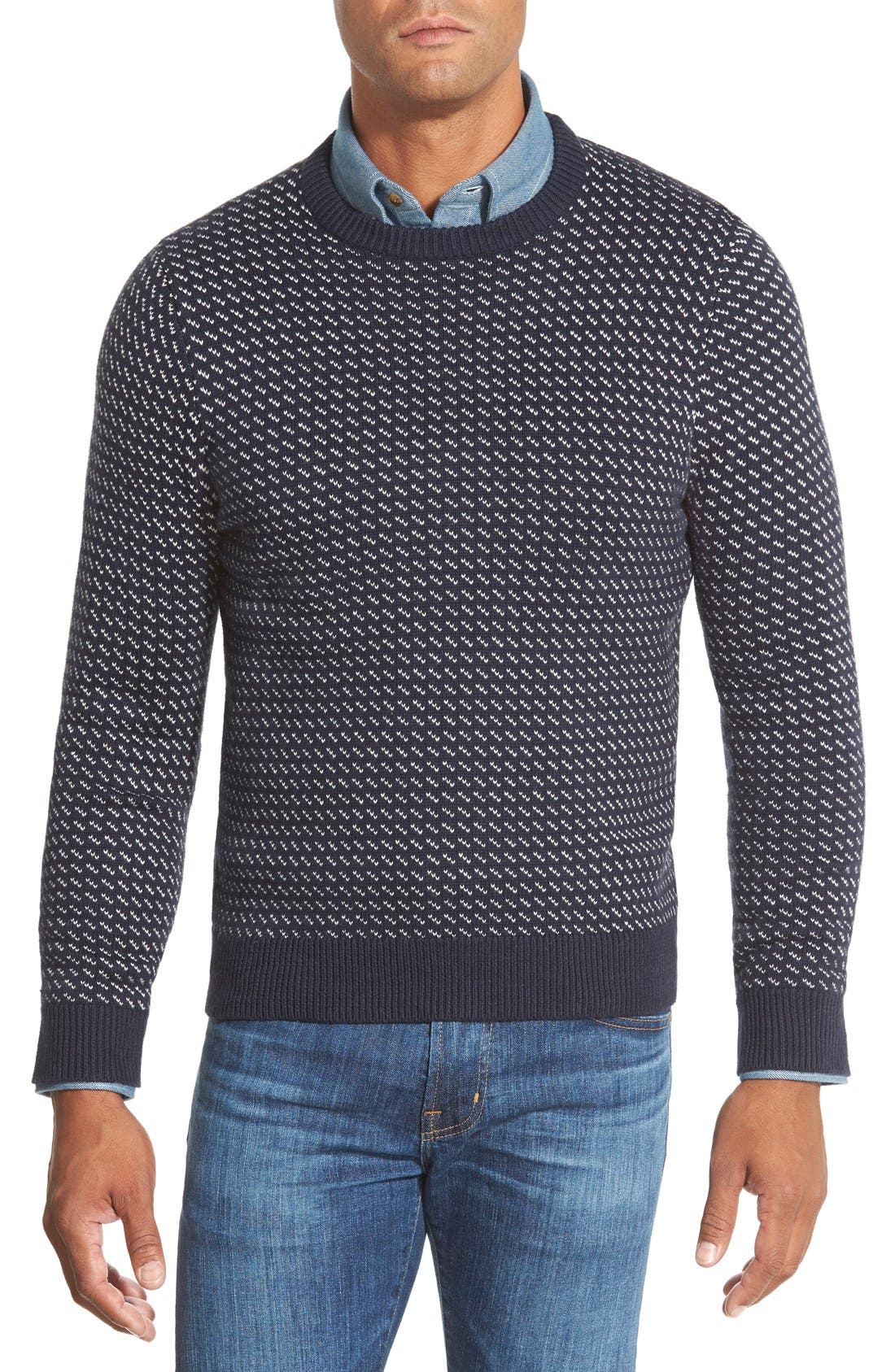 men's jumper with elbow patches