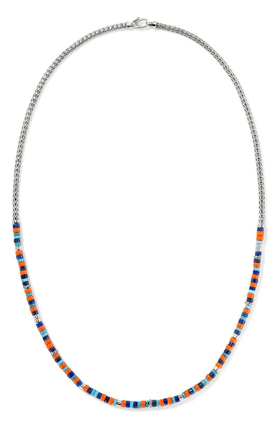 Shop John Hardy Heishi Beaded Necklace In Silver