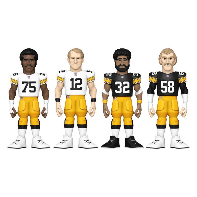 Shop Funko Pittsburgh Steelers  Fanatics Exclusive Nfl Rushmore Four-pack Vinyl Gold Legends 12'' Figures In Black