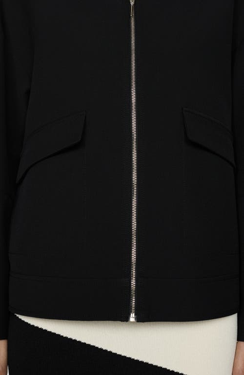 Shop Mango Oversize Bomber Jacket In Black