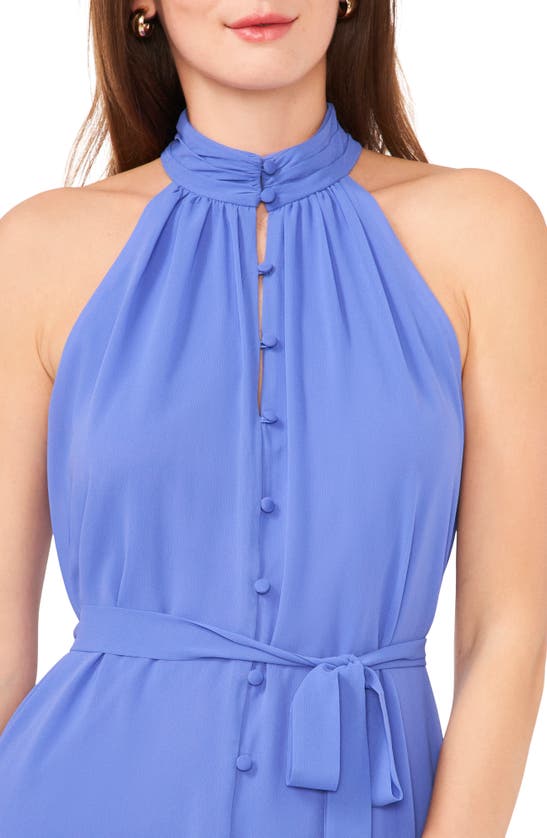 Shop Halogen ® Halter Neck Belted Minidress In Blue