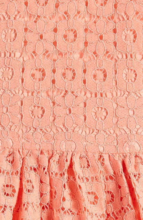 Bcbg Girls Bcbg Kids' Ruffle Cotton Blend Lace Party Dress In Sherbert
