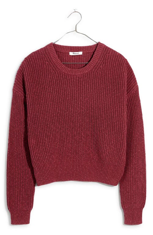 Madewell Textural Knit Sweater in Pressed Grape