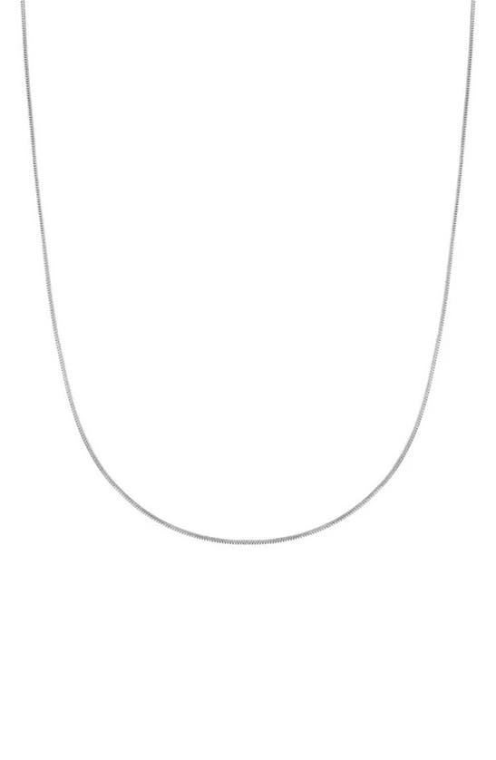 A & M Sterling Silver Snake Chain Necklace In Silver