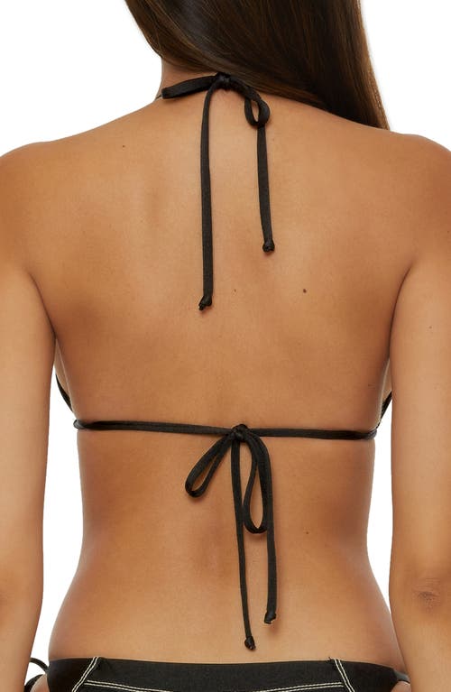 Shop Becca Color Sheen Triangle Bikini Top In Black