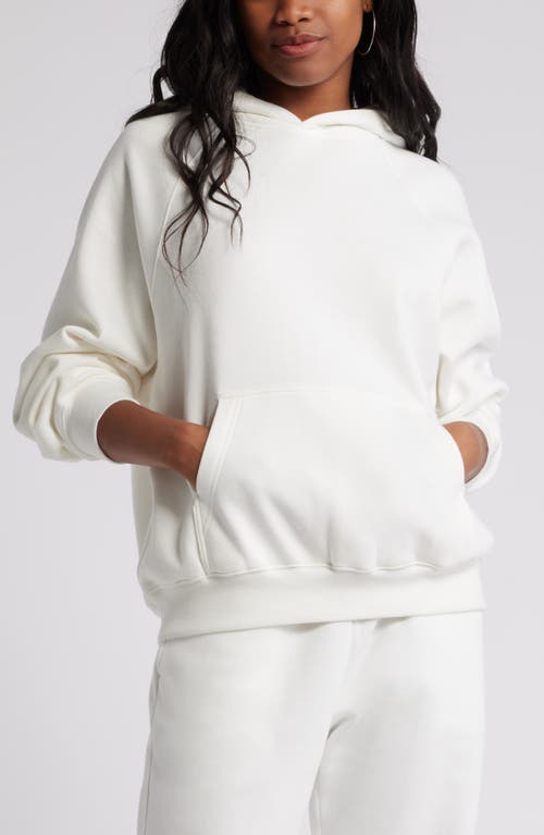 Shop Bp. Fleece Detail Oversize Raglan Hoodie In Ivory Flan