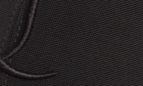 Christian Louboutin Mooncrest Embroidered Monogram Cotton Canvas Baseball Cap In Black/silver